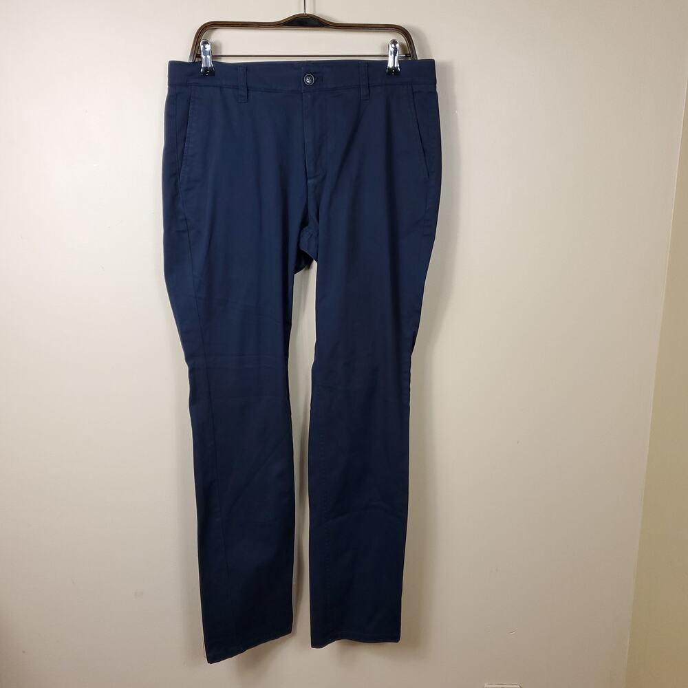 Hawker Rye Chino Pants Mens 33x32 Slim Navy Blue Cotton Skinny Leg Size 33x32
